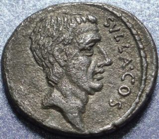The Only Dictator Sulla Portrait Denarius 54 Bc Rome Republic First Triumvirate