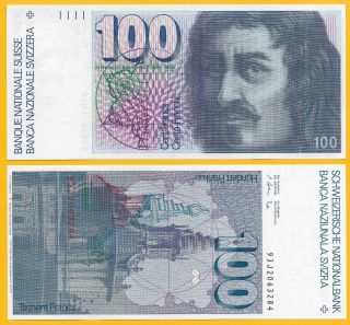 Switzerland 100 Franken P - 57m 1993 Sign.  61 Gerber & Lusser Unc Banknote