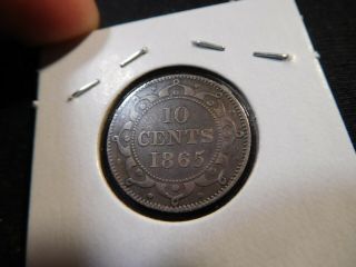 A37 Canada Newfoundland 1865 10 Cents XF,  Trends 450 CAD in 40 2