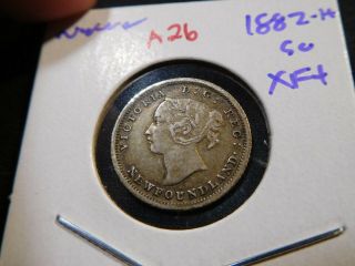 A26 Canada Newfoundland 1882 - H 5 Cents Xf,  Trends 350 Cad In 40
