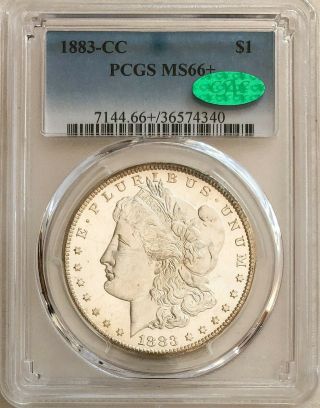 1883 - CC Morgan PCGS MS66,  CAC Silver Dollar,  Total Gem 2