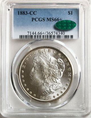 1883 - CC Morgan PCGS MS66,  CAC Silver Dollar,  Total Gem 5