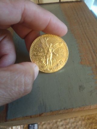 1947 Mexico Gold 50 Pesos - BU - 1.  2056 oz. 3