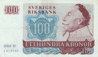 Sweden 100 Kronor 1968 - Sveriges Riksbank