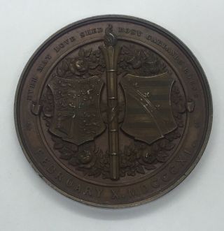 Great Britain 1840 Marriage Of Queen Victoria To Prince Albert Bronze Medal