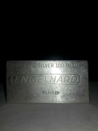 Engelhard 8th Series,  100 Oz.  Silver Bar With P Serial,  Usps