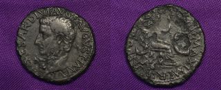 Tiberius Ae As Rome 15 - 16 Ad Livia As Pax Reverse,  Good Portrait Details