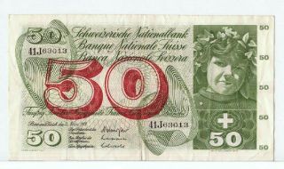 Switzerland 50 Franken 1955 - 58 Vf,