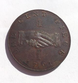 Sierra Leone Company 1791 Cent (ngc Pf - 62 Bn Information Label)