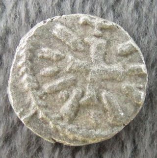 Frankish Coinage Indeterminate Silver Denier Circa 700 Ad (m206)