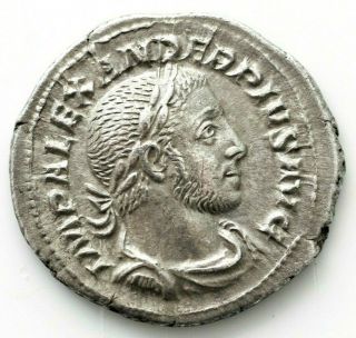 Severus Alexander,  222 - 235.  Denarius Ar 2.  56gr,  Rome,  232.  Imp Alexander Pivs A