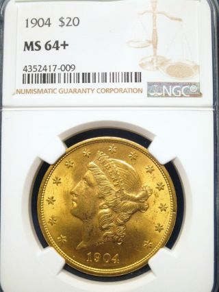 1904 $20 Gold Liberty Double Eagle Ngc Ms64,