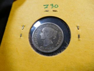 Z30 Canada 1858 5 Cents Large Date