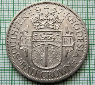 Southern Rhodesia George Vi 1947 1/2 Crown