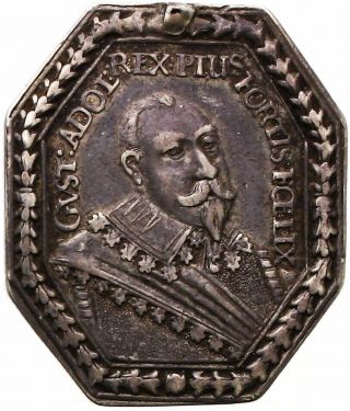 Aa8114) Sweden Gustav Ii.  Adolf,  1611 - 1632 Silver Medal 1632