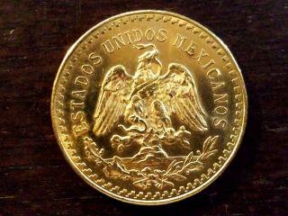 1947 Mexican 50 pesos Gold Coin 37.  5gr.  Oro Puro 1821 1947 - 1.  2057 ounces GOLD 2