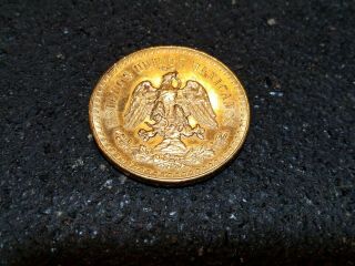 1947 Mexican 50 pesos Gold Coin 37.  5gr.  Oro Puro 1821 1947 - 1.  2057 ounces GOLD 3