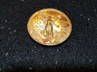 1947 Mexican 50 pesos Gold Coin 37.  5gr.  Oro Puro 1821 1947 - 1.  2057 ounces GOLD 4