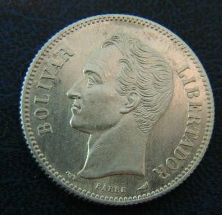 Au 1913 Venezuela Silver 10 Bolivar Libertador 2 Coins