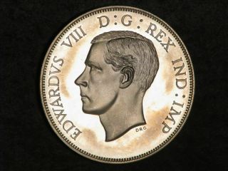 Canada 1937 $1 Edward Viii Pattern Silver Crown Proof