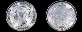 1880 - H Canada 5 Cent World Silver Coin - Canada - Victoria - Portrait F - 2