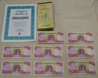 200,  000 Iraqi Dinar (8) 25,  000 Iraqi Dinar Note Official Currency Uncirculated