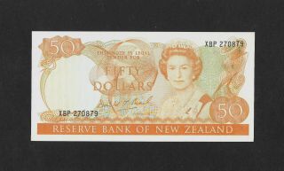 Unc Sign.  Brash 50 Dollars 1989 Zealand England