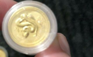 1/10 oz Gold snake Roll Australian Lunar 1/10 ounce Series I 3