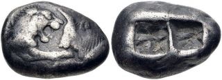 Kings Of Lydia.  Kroisos.  Circa 564/53 - 550/39 Bc.  Ar Stater – Double Siglos