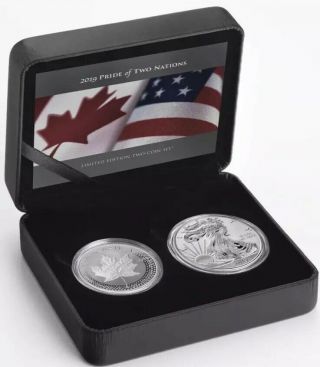 2019 Pride Of Two Nations,  Canadian Limited Edition - Pure Proof Silver 2 - Coin Set