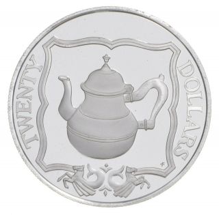 1985 British Virgin Islands 20 Dollars - World Silver Coin - 19.  1g 122