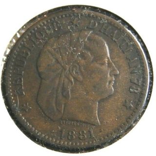Elf Haiti 2 Centimes 1881