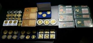 53pcs National Collectors/american Gold Platinum Other Plated Tribute Coins