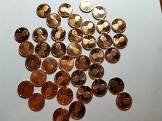 1983 - S Lincoln Cent Proof Partial Roll Of 40 Coins
