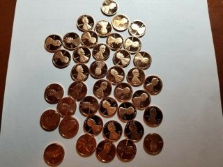 1988 - S Lincoln Cent Proof Partial Roll Of 40 Coins