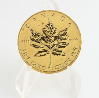 1985 Canada 1 Oz Maple Leaf Gold Coin $50 Fifty Dollars Elizabeth Ii Unc Bullion