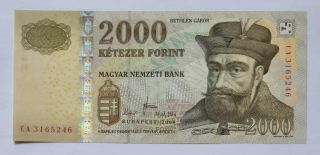 Hungary - 2000 Forint - 2008 - Serial Number 3165246 - Pick 198,  Unc.
