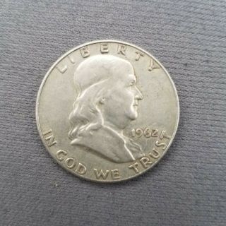 1962 - D Ben Franklin Half Dollar - 90 Silver (fine)