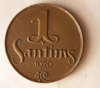 1926 Latvia Santims - Au - Scarce Coin - - Baltic Bin