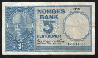 5 Kroner From Norway 1956