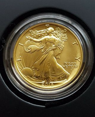 2016 - W 1/2 oz Gold Walking Liberty Half Dollar Centennial (w/OGP) 2