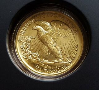 2016 - W 1/2 oz Gold Walking Liberty Half Dollar Centennial (w/OGP) 3