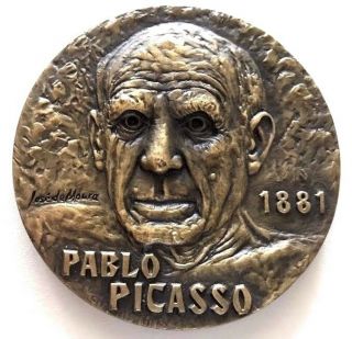 Painter / Pablo Picasso 1881 / Guernica Bronze Medal By JosÉ De Moura 80 Mm N141