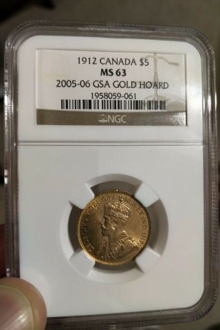 1912 Canada $5 Gold Coin MS 63 2