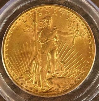 Pcgs Certified 1915 - S $20 Saint - Gaudens Coin Ms62