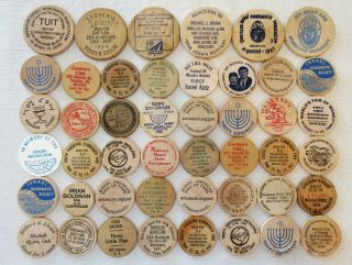 46 Old Wooden Nickels (see Pictures) Entertaining