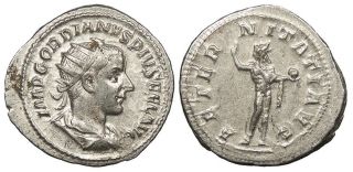 Roman Imperial Gordian Iii Ar Antoninianus 238 - 244 A.  D.  Good Vf Aeternitati Avg