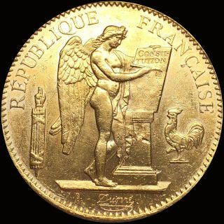 1911 - A Gold 100 Francs Choice Uncirculated Collectible France Coin Nearly 1 Oz