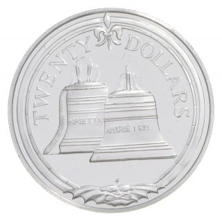1985 British Virgin Islands 20 Dollars - World Silver Coin - 18.  9g 077