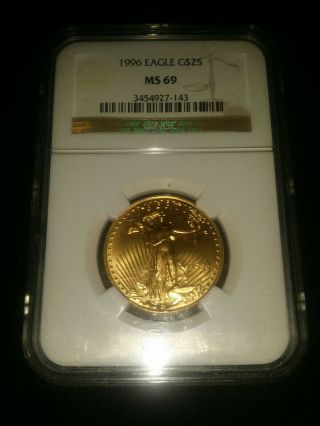 1996 $25 American Gold Eagle - Pcgs Ms 69